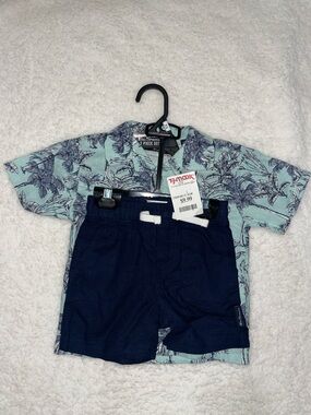 Ben Sherman Button Shirt and Shorts Set